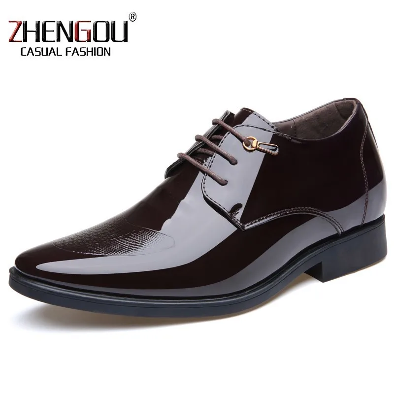 

Zheng'Ou Leather Shoes Men's English Pointed Tie With Korean Version Of Young 5515 Men's Casual Shoes New Style Within Height