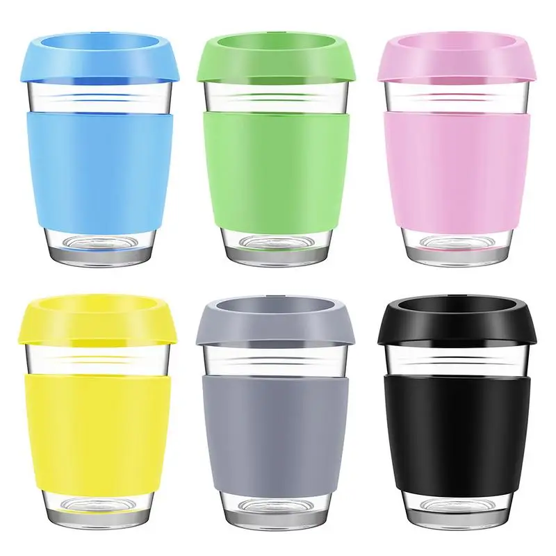 Koop 6 kleur Creatieve Siliconen Gel Glas Koffie Anti Brandwonden Thuis Apparaten Mode Kantoor Draagbaarheid Cup