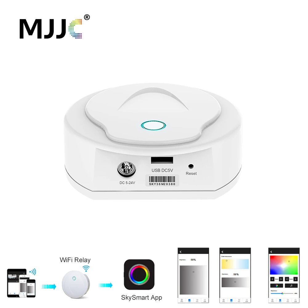 Wifi реле Диммер Беспроводной RGB контроллер постоянного тока 5 в 12 В 24 НЛО Wi Fi к