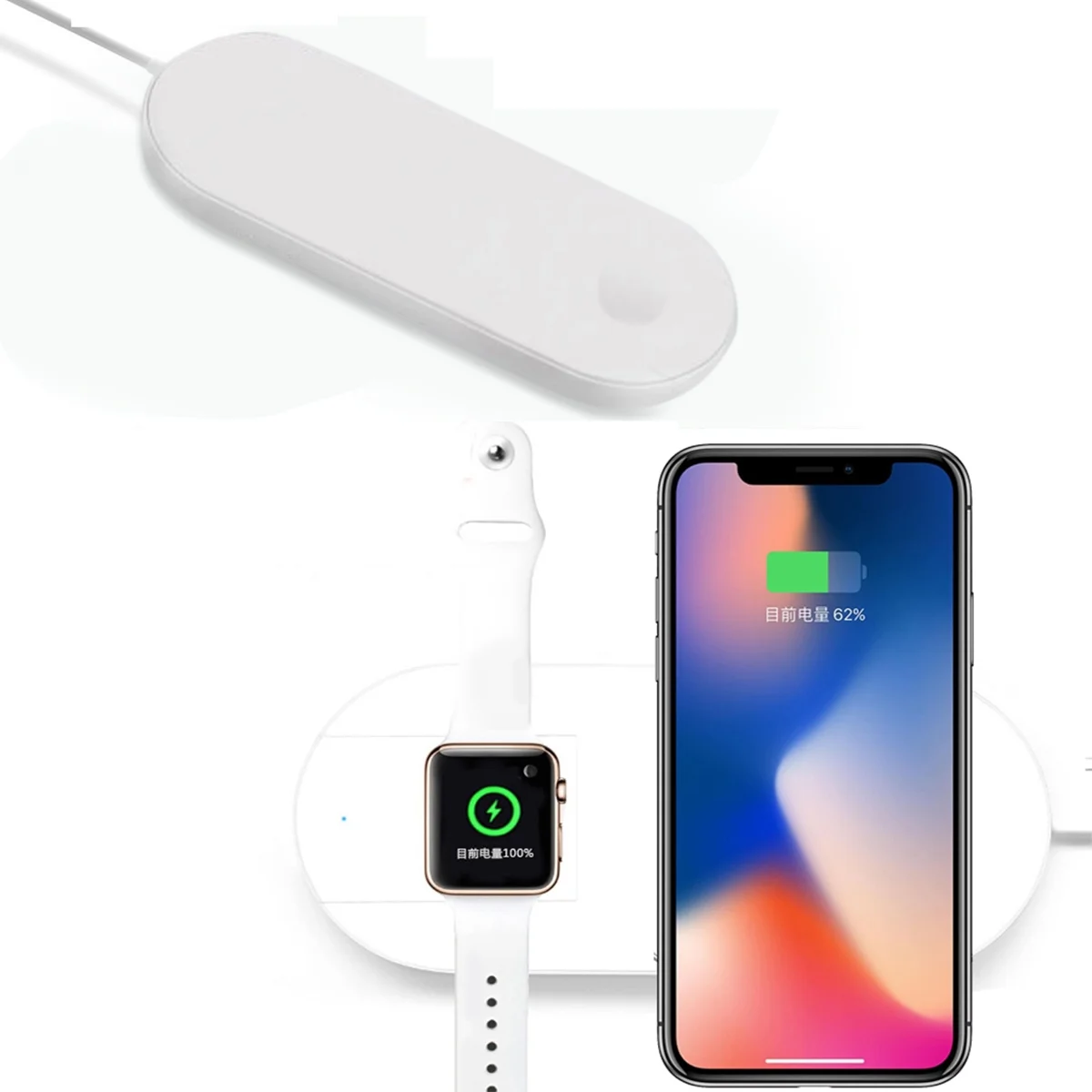 

For IPhone X 8 8plus Wireless Charger Pad Fast Charging For IWatch 3 2 QI Charger For Sumsang S6 S7edge S8 S8P AirPower