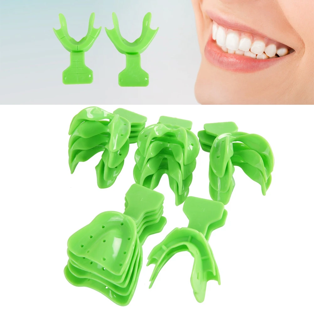 

18pcs/set Dental Edentulous Jaw Trays Full Complete Denture Teeth Repair Kit dental brackets orthodontics