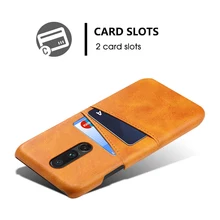 TORUBIA For Oneplus 7 Pro Case Vintage Calf Grain PU Leather Slim Anti-Scratch Hard PC Cover For One plus 7 Pro Case Card Holder