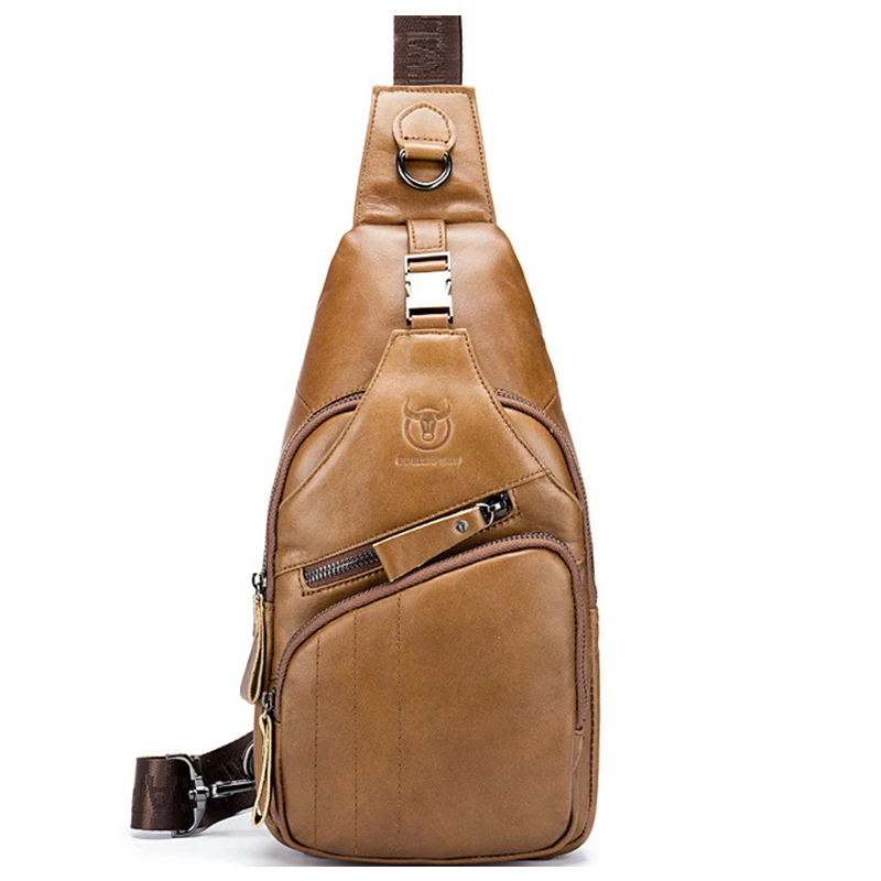 

BULLCAPTAIN Genuine Leather Mens Messenger Bag Casual Bag Crossbody Bag Shoulder Bag Men's Bag Men's Shoulder Bag Men's Shape