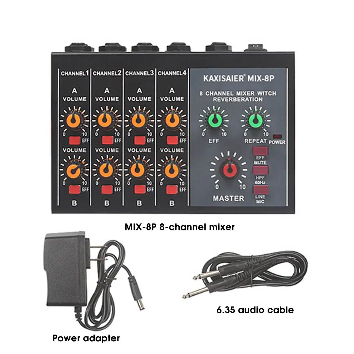 100~ 220V Профессиональный Портативный мини-миксер 8-канальный сетевой видеорегистратор Live Studio аудио КТВ караоке микшер 48В микшерный пульт для Семья KTV