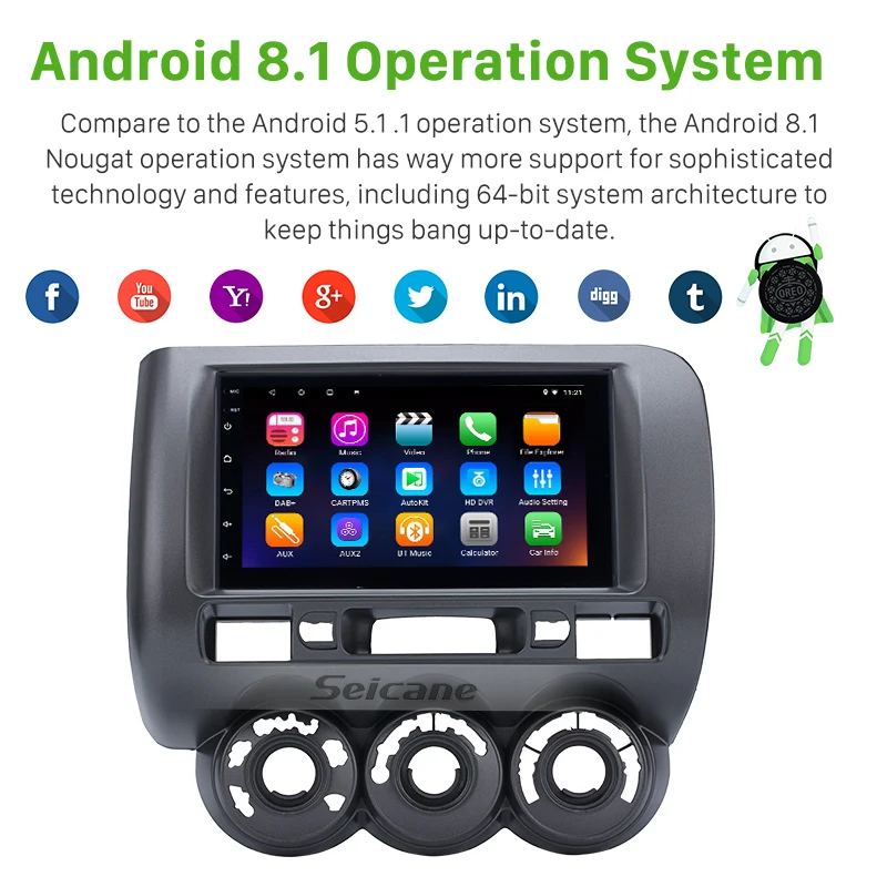 Discount Seicane 7" Touch Screen Car Multimedia Player Android 8.1 Car GPS Navi for 2002-2007 2008 HONDA Jazz(Manual AC,Right Hand Drive) 2 Discount Seicane 7" Touch Screen Car Multimedia Player Android 8.1 Car GPS Navi for 2002-2007 2008 HONDA Jazz(Manual AC,Right Hand Drive) 2