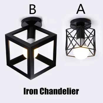 

E27 Industrial Vintage Retro Metal Mount Light Indoor Hanging Pendant Lamp Cage Fixture Lamp Home Decor