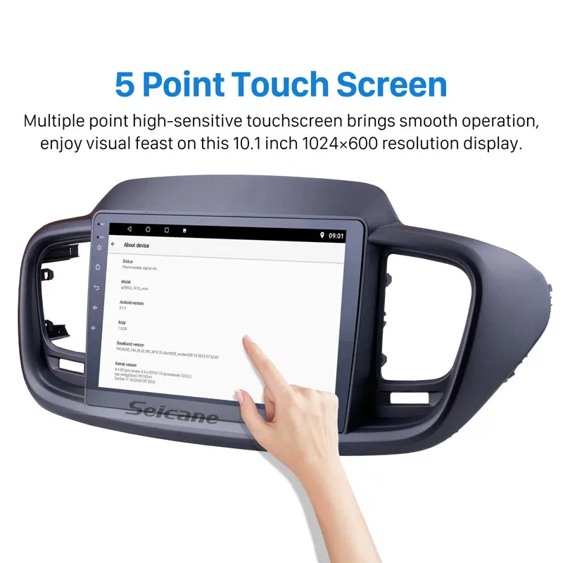 Top Seicane 10.1 inch Android 8.1/9.0 HD 1024*600 Radio Car Multimedia Player For 2015 KIA SORENTO GPS Navi with 3G WiFi Bluetooth 2
