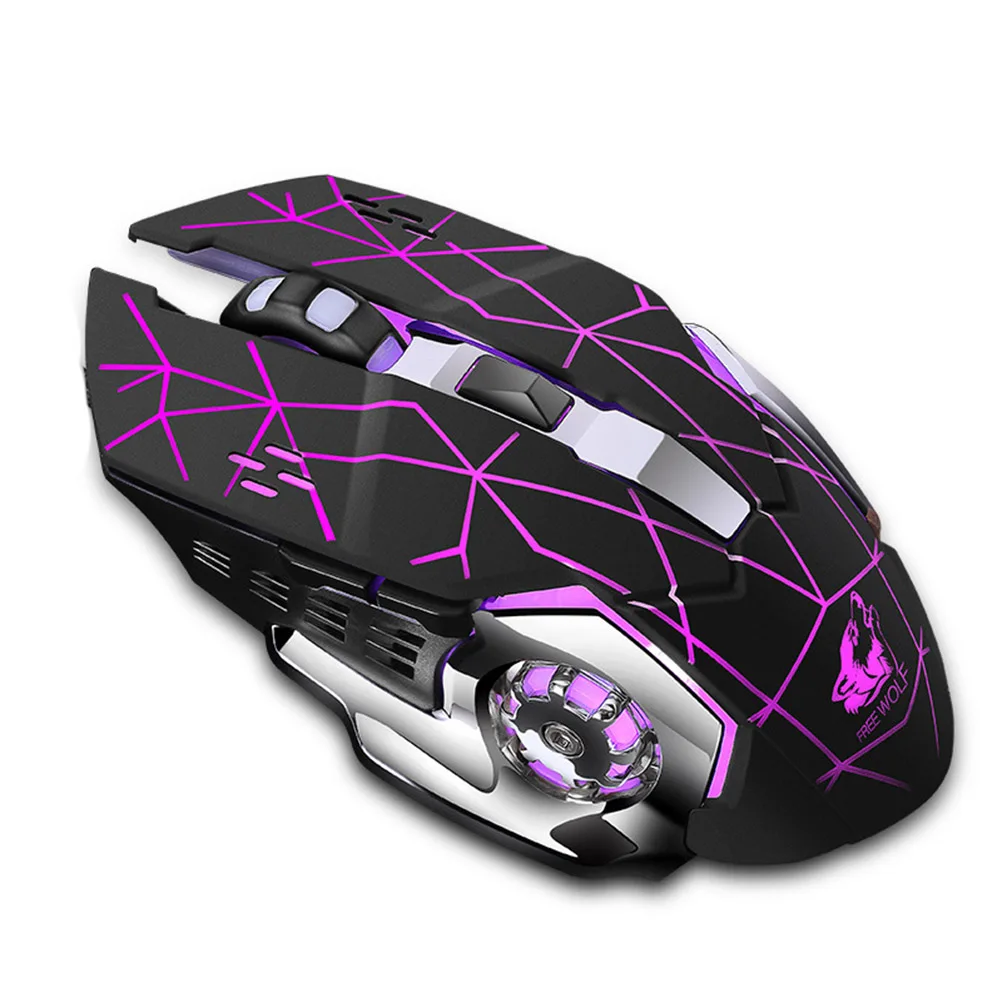 

Rechargeable Wireless Gaming Mouse USB Computer Mouse Optical Silent Auto Sleeping Mouse Compatible with Laptop/PC/Notebook