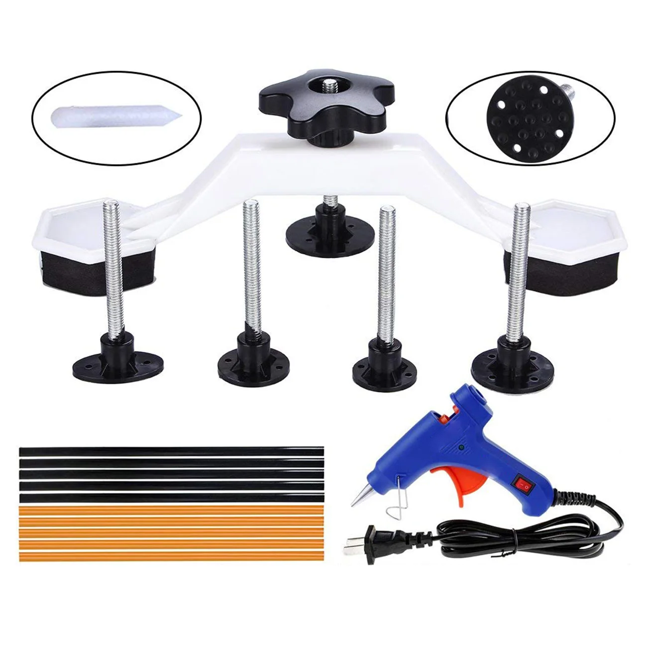 

US plug Paintless Dent Repair Tools Pops a Dent Bridge Dent Puller Kit with Melt Glue and Glue Sticks for Auto Body Dent R