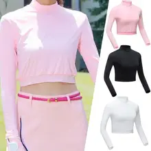 Гольф Защита от Солнца Анти-УФ для женщин Базовая рубашка женские спортивные рубашки Ice Silk эластичный быстросохнущие дышащий с длинным рукавом челнока