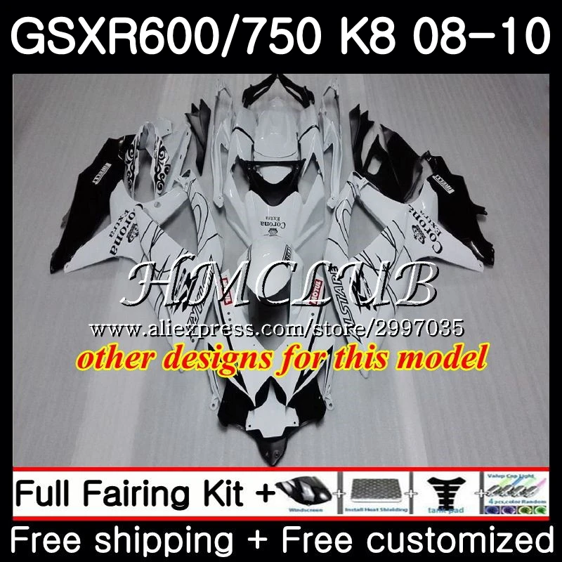 Корпус для SUZUKI GSXR 600 750 08 GSXR600 2008 2009 2010 29HC6 GSX R750 K8 GSXR750 09 10 Обтекатели Wine red hot
