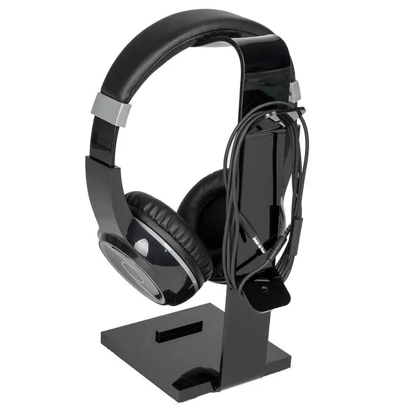 

Fashionable Headphone Stand Practical Earphone Holder Headset Show Shelf Acrylic Bracket Support Device With Cable organizer
