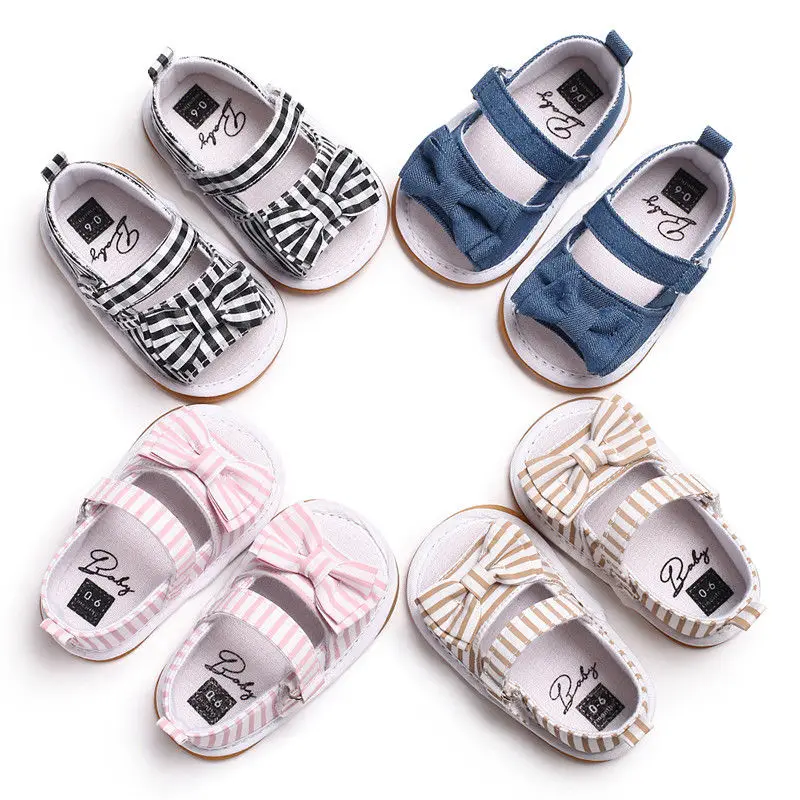 

Pudcoco Girl Sandals USA Kids Baby Girls Crib Non-Slip Shoes Sandals Shoes Size Newborn to 18 Months