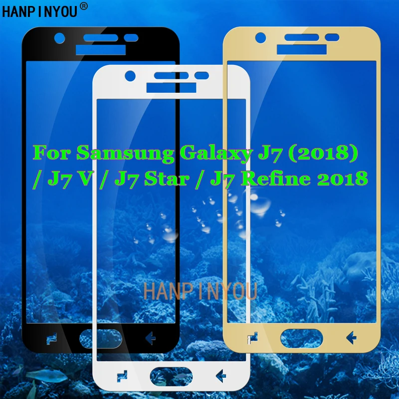 Для Samsung Galaxy J7 V 2018/Refine/Star/Aero SM-J737 5 &quotПолное покрытие закаленное стекло 9H 2.5D
