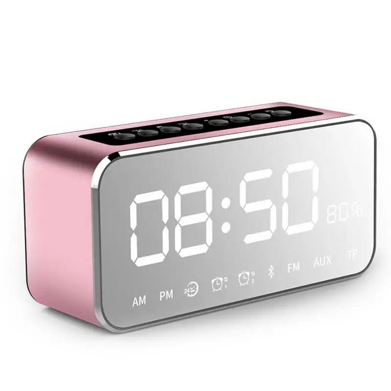 Беспроводной Bluetooth Динамик Зеркало часы-стикер Bluetooth аудио телефон сабвуфер с съёмная карта большой емкости батарея радио