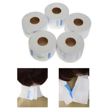 

5pcs Professional Hair Cutting Neck Papers Salon Disposable Hairdressing Collar Neck Ruffle Roll Paper Necks Covering Accessory