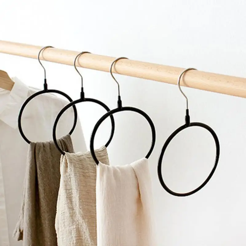 3pcs Scarf Display Rack Ring Circle Scarf Hanger Hook Rack Towel Dipped