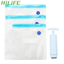 HILIFE Manuelle Vakuumpumpe Küche Organizer Vakuum Frisch Tasche Kühlschrank Taschen Vakuum Versiegelung Wiederverwendbare Lebensmittel Lagerung Tasche