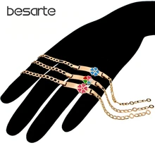 Красочные золотые браслеты с сердцем детские ювелирные изделия Ablution Baby повязки Pulseira Bebe детский подарок Bracciali Bambini Bilezik B0929