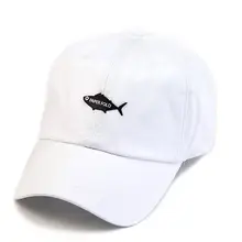 Бейсбольная кепка для мужчин, брендовая шапка для папы, Женская Бейсболка, вышивка в виде рыбы, Спортивная Регулируемая черная хлопковая кепка, мужская Кепка
