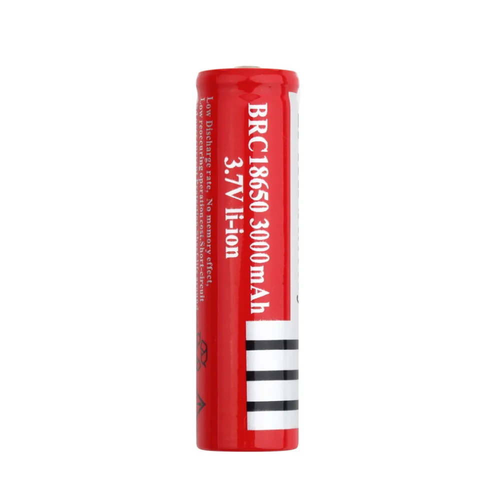 

2pcs/lot Unique Lightweight 18650 Red 3.7V 2450-3000mAh Rechargeable Li-ion Battery Safe Environmental Friendly For Flashlight