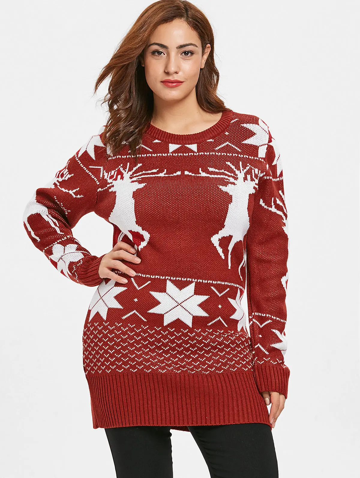 womens plus christmas sweaters