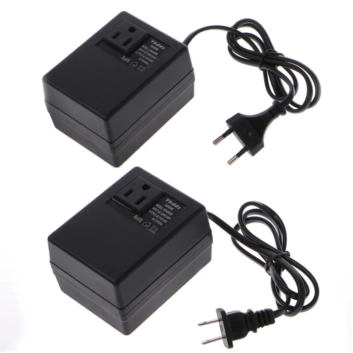 Najtaniej 300 W 200 W 220V do 110V AC krok W dół podróży napięcie konwerter transformatora adapter wtyczki eu