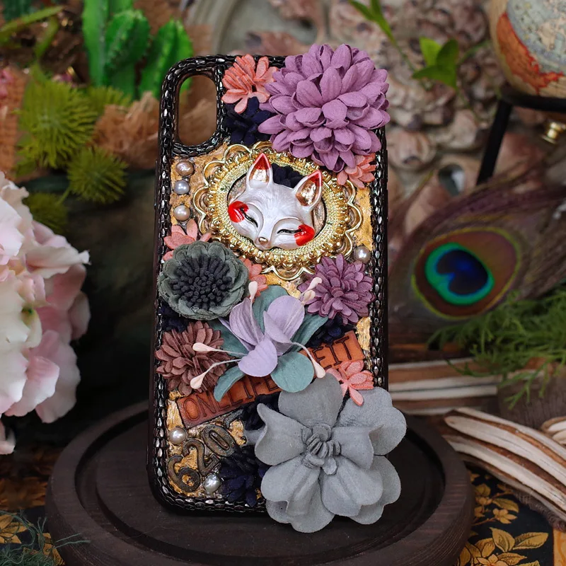 

For Iphone 7 Case Embroidery Mechanical Style Chinese Style Gold Foil Limited Edition 5.5 Inches for Iphone 8 Plus Case