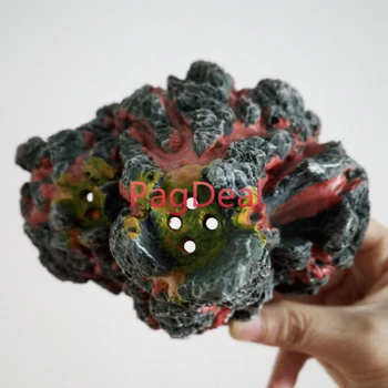 

Hot Sale Fish Tank Decoration L14cm Resin Volcano Aquarium Ornament Rocks Air Bubbles Volcano Decor Free Shipping