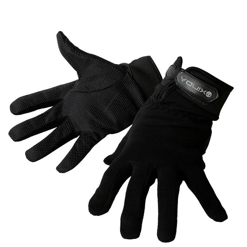 

1 Pair of Gloves Outdoor Climbing Mountaineering Downhill Riding Non-slip Black Nylon Gloves