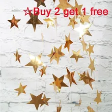 

4m/2m Stars Pendant Decorative Ring Photo Background Bridal Shower Wedding Ornaments Birthday Holiday Party Christmas Decoration