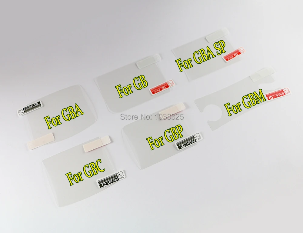 50pcs/lot For Gameboy Advance Game Console LCD Screen Protector Protective Film for GBM for GBA GBA SP GBC GB GBP