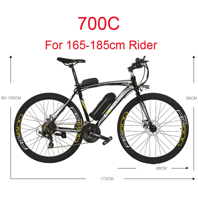 Discount 700c 36 V Battery 20ah Both Electric Bicycle Disc Brake Resistance Aluminum Alloy Framework 20 - 35 Km To 70 Km / H Road Bike 5