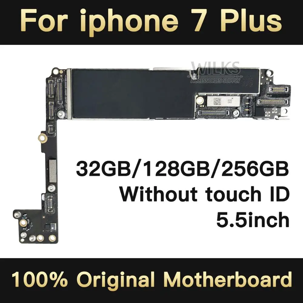 100% оригинальная разблокированная материнская плата для iphone 7 plus без Touch ID Plus с