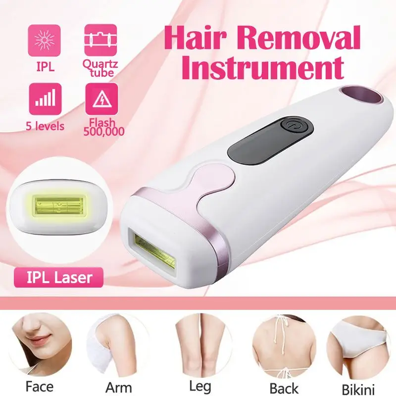 

5 Levels Laser Epilator Shaving Permanent Hair Removal 500000 Laser Epilator IPL Hair Removal Machine Painless Epilator Skin