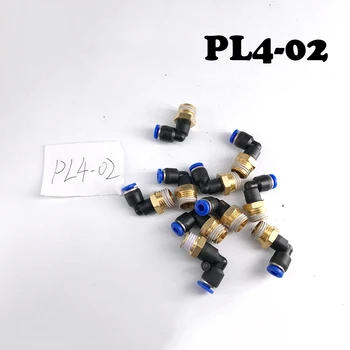 

Free Shipping 20Pcs/lot 4mm PL4-02 To 1/4 Pneumatic quick connection quick fit plastic joint threaded elbow.