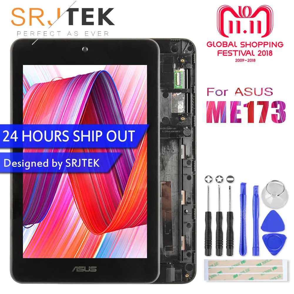 For Asus MemoPad HD7 ME173 ME173X K00B LCD Display Matrix Touch Screen Digitizer Assembly with Frame N070ICN -GB1 LD070WX4-SM01 For Asus MemoPad HD7 ME173 ME173X K00B LCD Display Matrix Touch Screen Digitizer Assembly with Frame N070ICN -GB1 LD070WX4-SM01