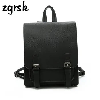 

Fashion Women Backpack Quality Pu Leather School Student Bag Backpacks For College Simple Design Women Casual Daypacks Mochila