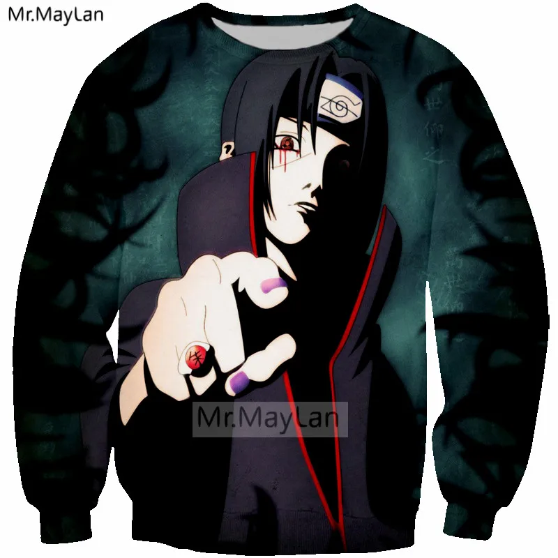 

Harajuku Anime Naruto 3D Uchiha Sasuke Print Sweatshirts Men/women Hip Hop Streetwear Hoodies Boys Cool Pullover Outfits Clothes