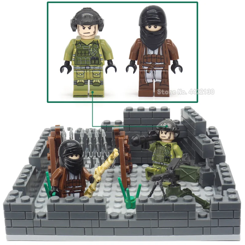 

Army Building Blocks Figures Mini Military Special Forces Powerful Delta Seal Series Special Police Weapons Toy With Legoinglys