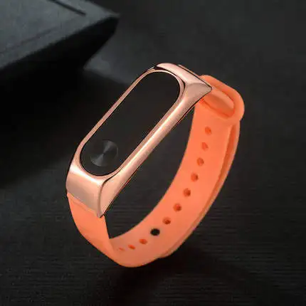 Ремешок для часов Xiaomi Mi Band 3 мягкий резиновый браслет с корпусом из нержавеющей