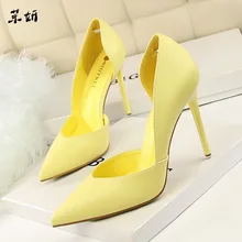 Женские туфли-лодочки; модная обувь на высоком каблуке; цвет черный, розовый, желтый; женская свадебная обувь для невесты