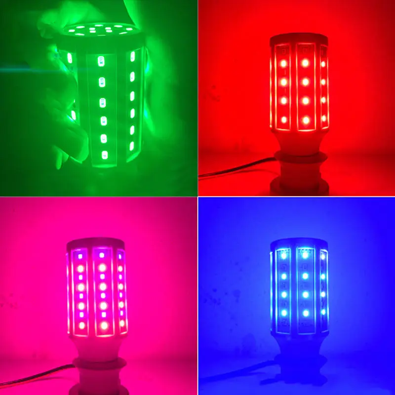 E27 10 W светодио дный Кукуруза лампа свет яркий Красный Зеленый Синий Home Decor 110 V 220
