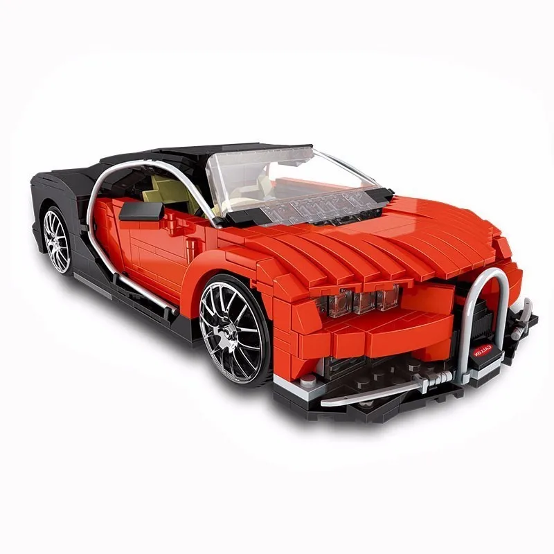 New 859pcs 03009 Red Gallon Racing XB03009 Sports Car Spelling Insert Plastic Building Blocks Alpinia Oxyphylla Small Grain Toys | Игрушки и