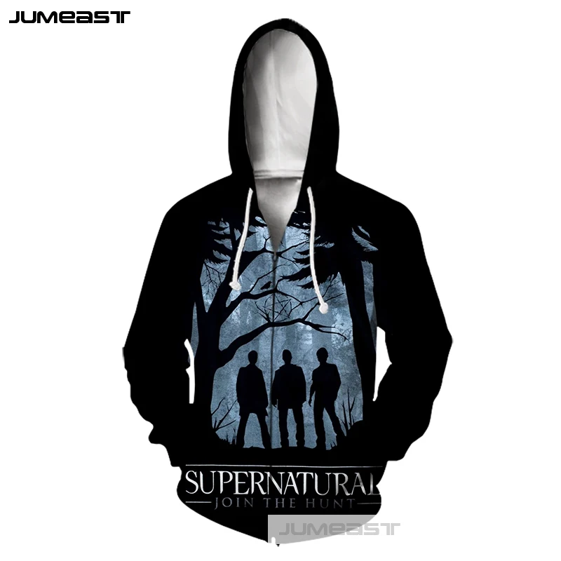 Jumeast модный бренд 3D принт Сверхъестественное толстовки Для женщин/Для мужчин