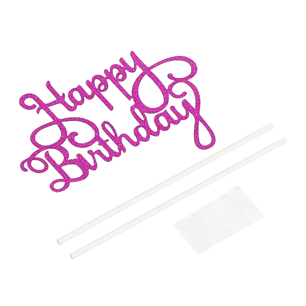 Double Stick Baking Decoration Cake Flags - Happy Birthday Cake Tools Gadgets for Family Birthday Party - Cooking Supplies image 3