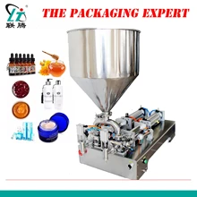 Машина для наполнения сливок Двойные головки Пневматический поршневой наполнитель шампунь лосьон для йогурта Мёд сок соус, варенье Nial польский заполнить