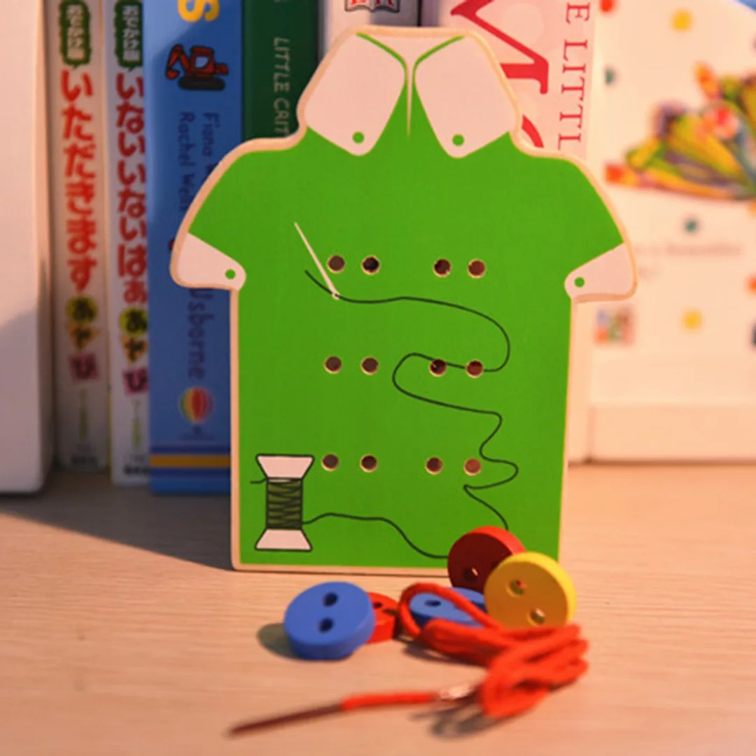 MAYITR 1PC Educational Wooden Toys For Children Early Learning Beads Lacing Board Toddler Sew On Buttons Teaching Aids MAYITR 1PC Educational Wooden Toys For Children Early Learning Beads Lacing Board Toddler Sew On Buttons Teaching Aids