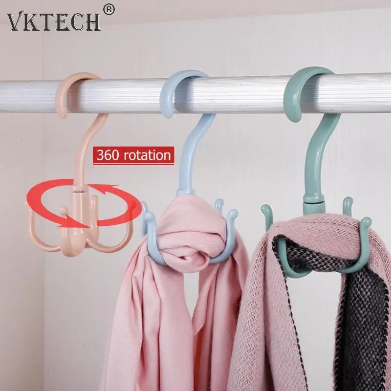 

Multi-purpose Rotating Hanging Hooks Tie Organizer Belt Rack Bag Hat Holder Closet Hooks Scarfs Clothes Hanger