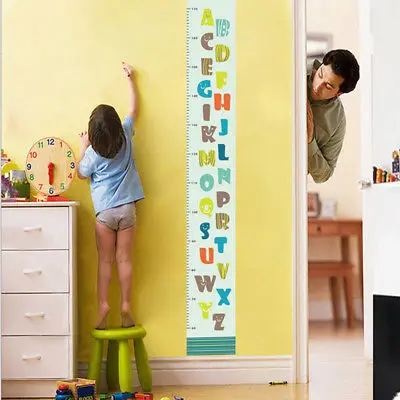 Removable Alphabet Height Chart Measure Wall Sticker Decal for Kids Baby Room | Дом и сад